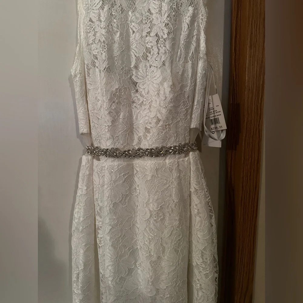 Elegant White Lace Dress - Picture 2 of 8
